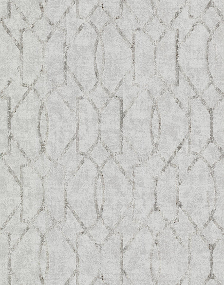 A-Street Prints Ziva Metallic Trellis Platinum Wallpaper