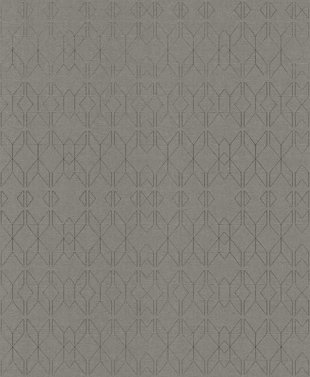 A-Street Prints Paititi Sterling Geometric Trellis Wallpaper