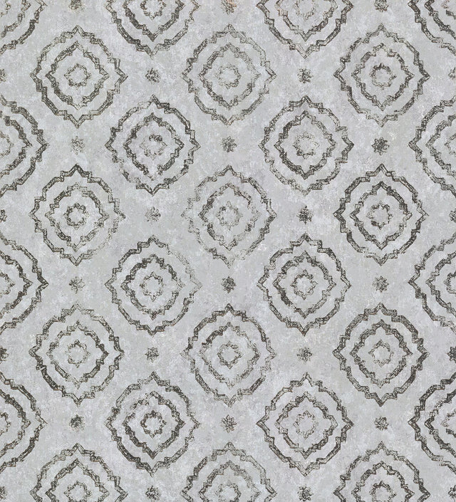 A-Street Prints Uma Silver Medallion Wallpaper