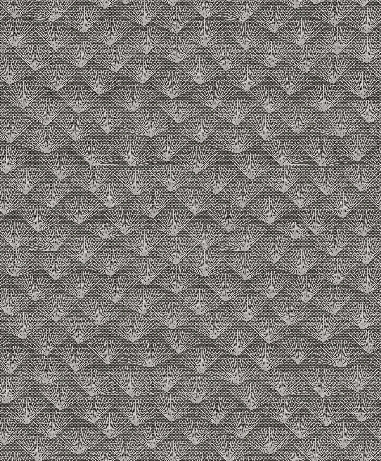 A-Street Prints Asteria Fan Charcoal Wallpaper
