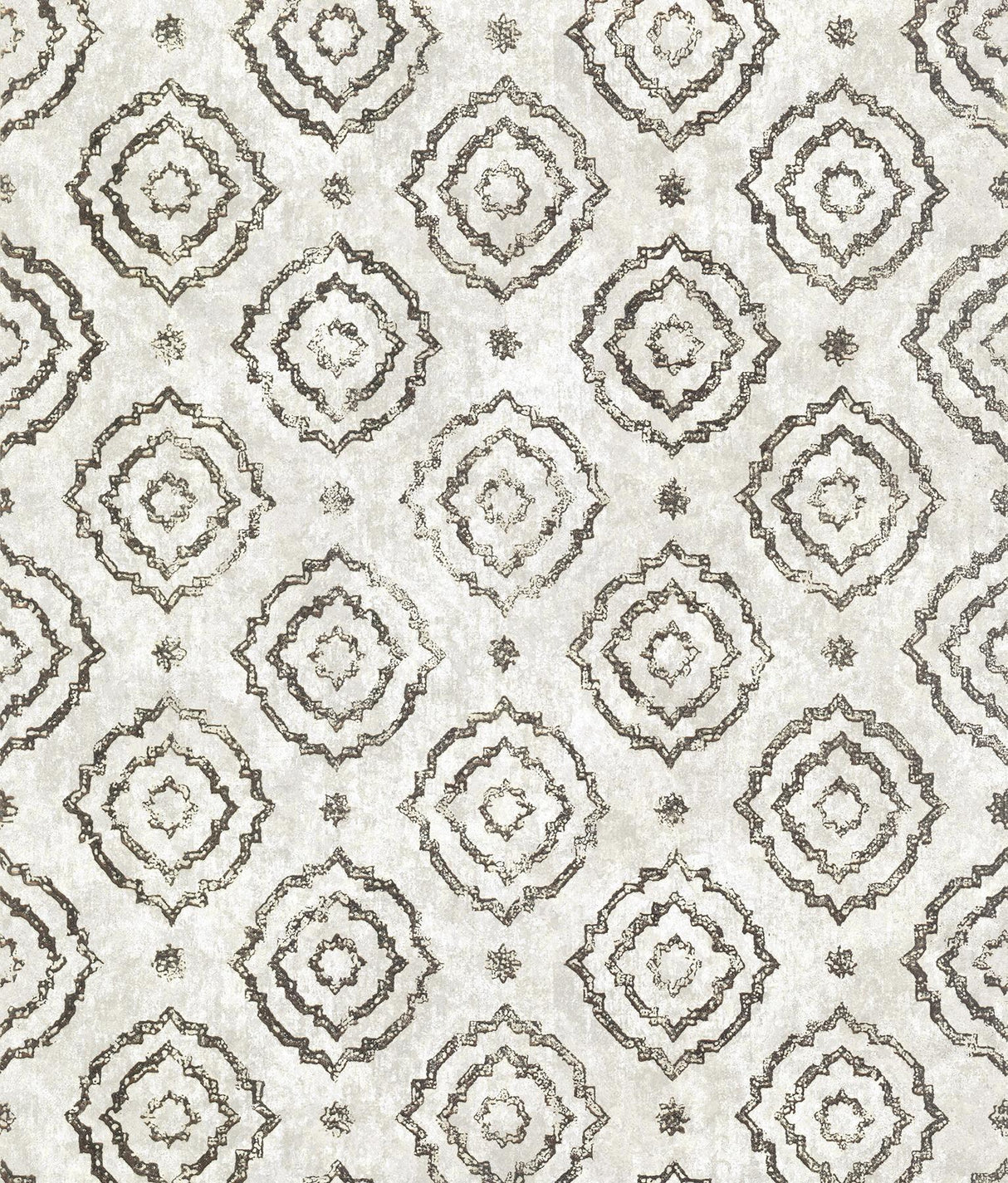 A-Street Prints Uma Platinum Medallion Wallpaper