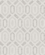 A-Street Prints Latona Platinum Diamond Geometric Wallpaper