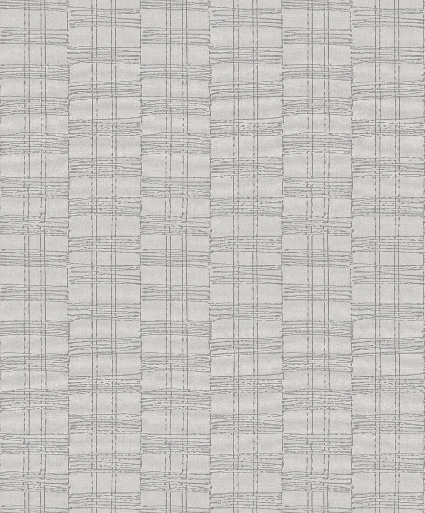 A-Street Prints Zorya Silver Embellished Stripe Wallpaper