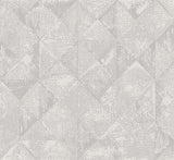 A-Street Prints Demir Grey Distressed Geometric Wallpaper