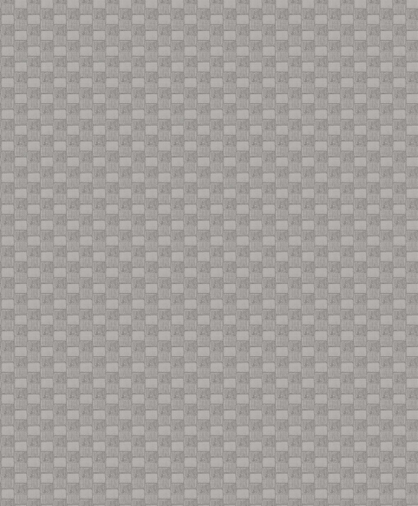 A-Street Prints Ira Taupe Checkered Wallpaper