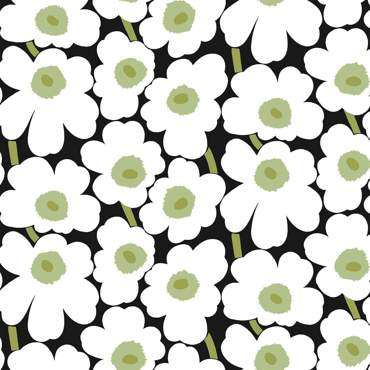 Brewster Home Fashions Black Pieni Unikko Peel & Stick Wallpaper