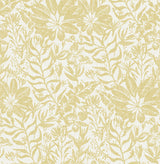 Brewster Home Fashions Yellow Foliole Peel & Stick Wallpaper