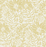Brewster Home Fashions Foliole Peel & Stick Yellow Wallpaper