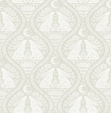 Brewster Home Fashions Cream Moon Rabbit Peel & Stick Wallpaper