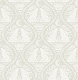 Brewster Home Fashions Moon Rabbit Peel & Stick Cream Wallpaper