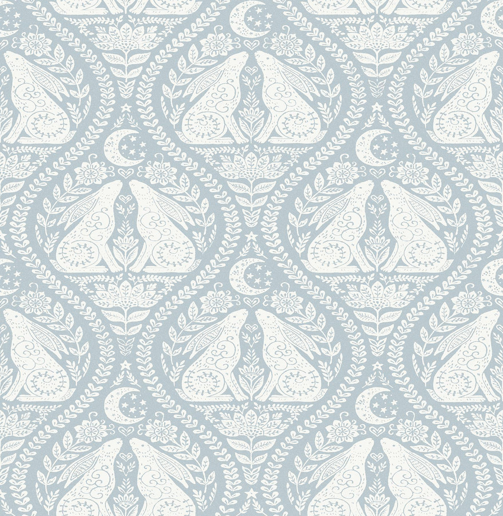 Brewster Home Fashions Blue Moon Rabbit Peel & Stick Wallpaper