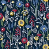Brewster Home Fashions Jane Peel & Stick Navy Wallpaper