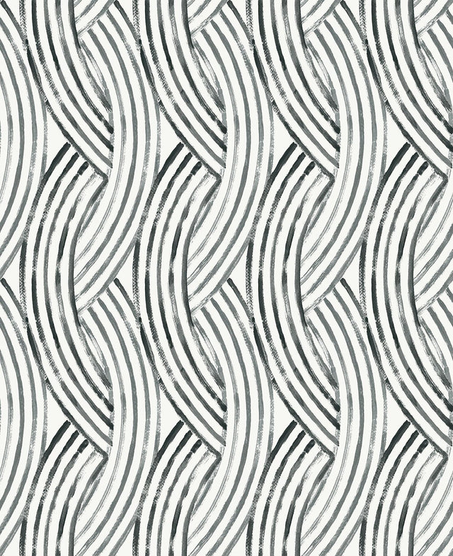 Brewster Home Fashions Charcoal Meraki Peel & Stick Wallpaper