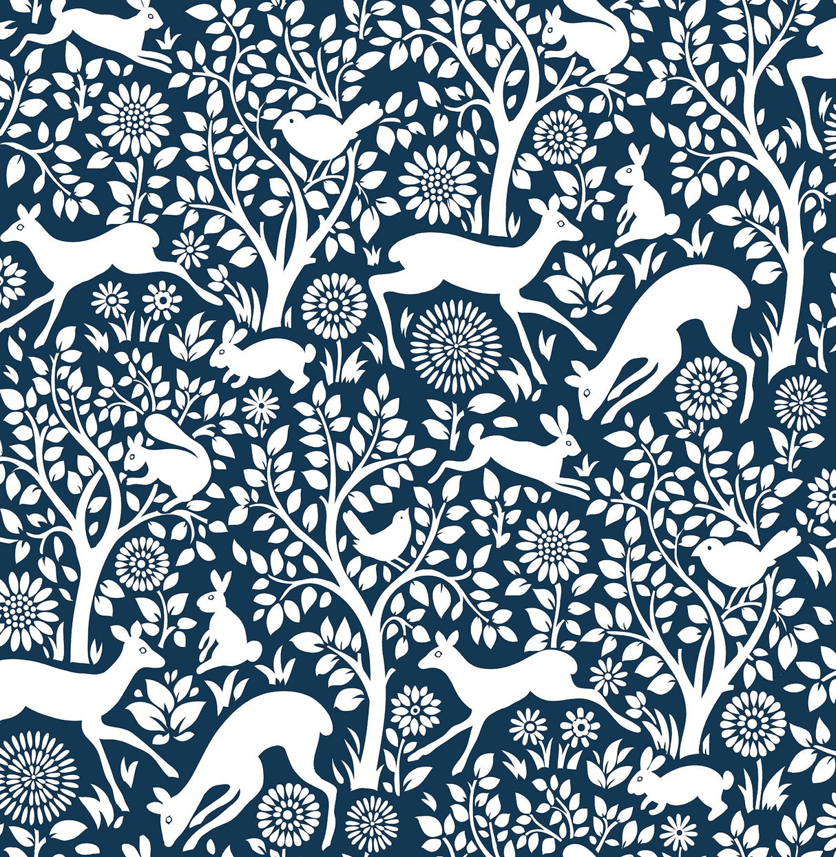 Brewster Home Fashions Merriment Peel & Stick Navy Wallpaper