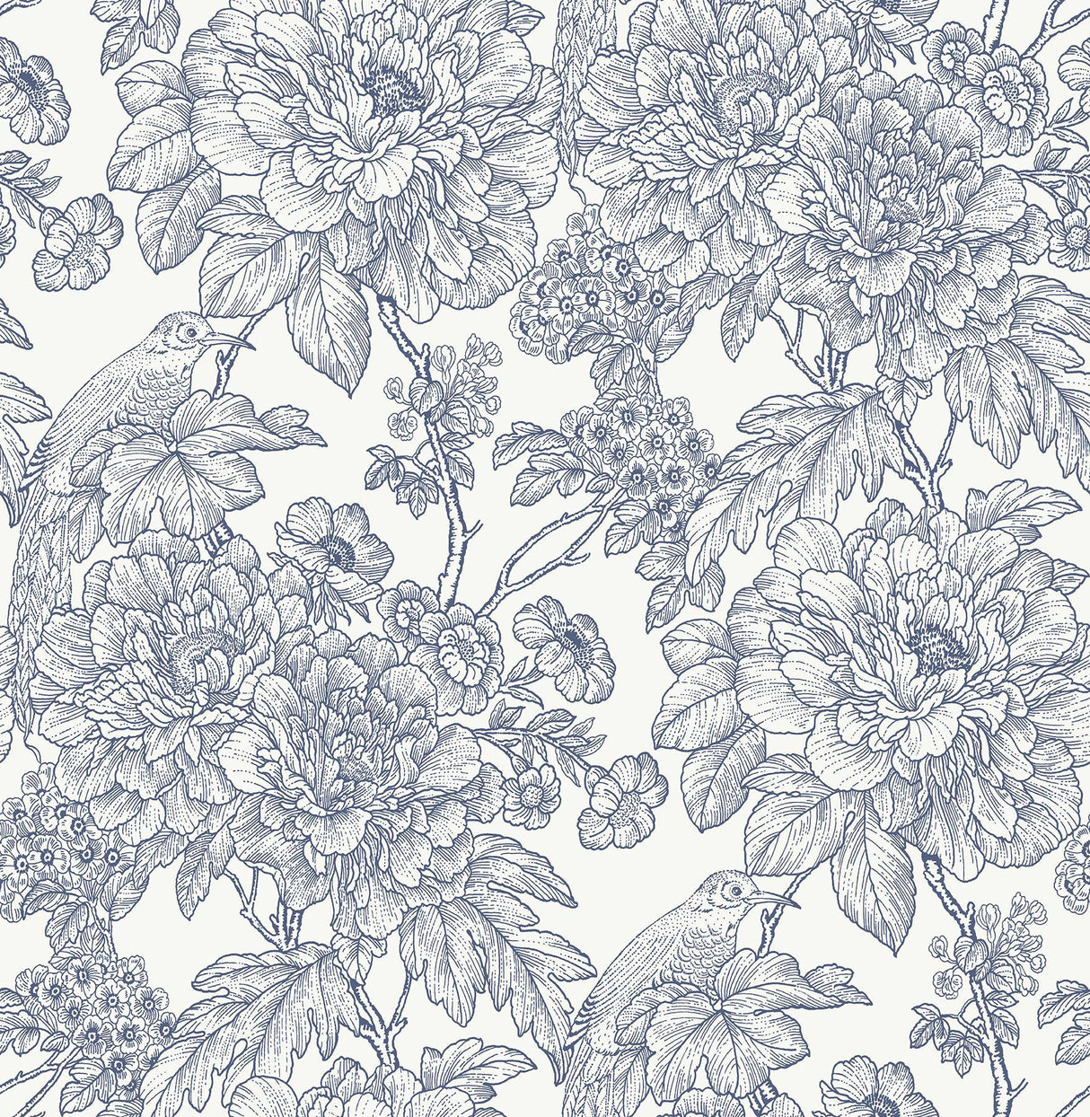 Brewster Home Fashions Blue Sudbury Peel & Stick Wallpaper