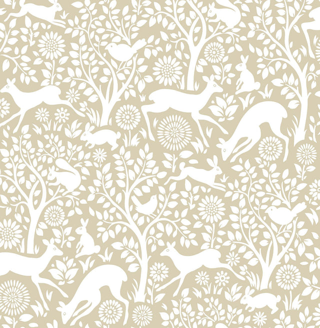 Brewster Home Fashions Cream Merriment Peel & Stick Wallpaper
