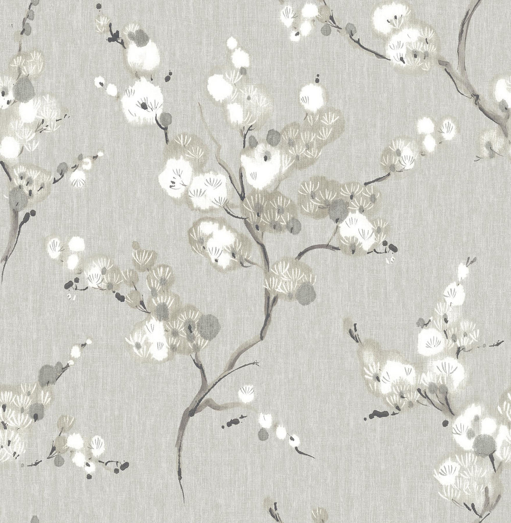 Brewster Home Fashions Grey Mirei Peel & Stick Wallpaper