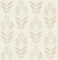 Brewster Home Fashions Cream Folk Tulip Peel & Stick Wallpaper