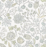 Brewster Home Fashions Blue and Green Southern Trail Peel & Stick Wallpaper