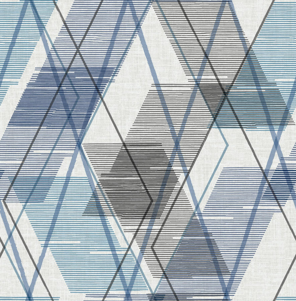 Brewster Home Fashions Blue Wallis Peel & Stick Wallpaper