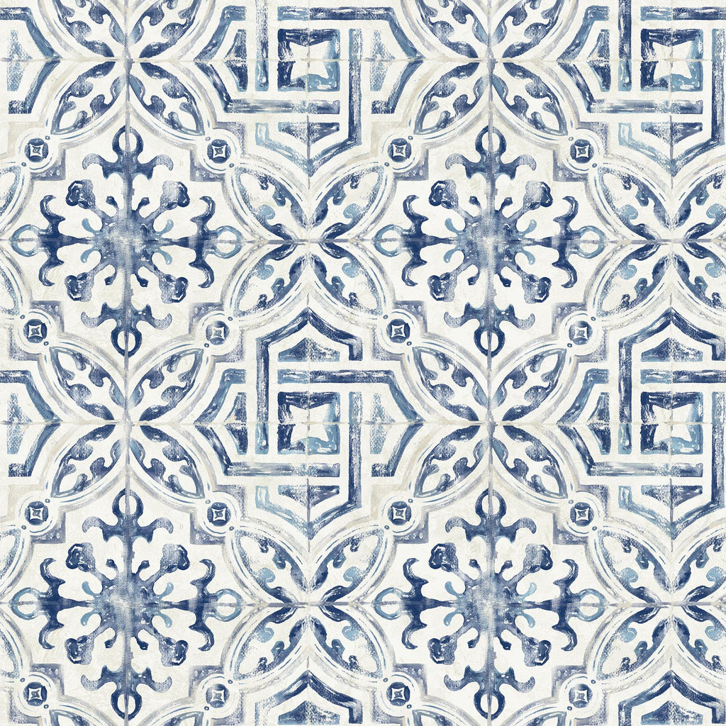 Brewster Home Fashions Landondale Peel & Stick Blue Wallpaper