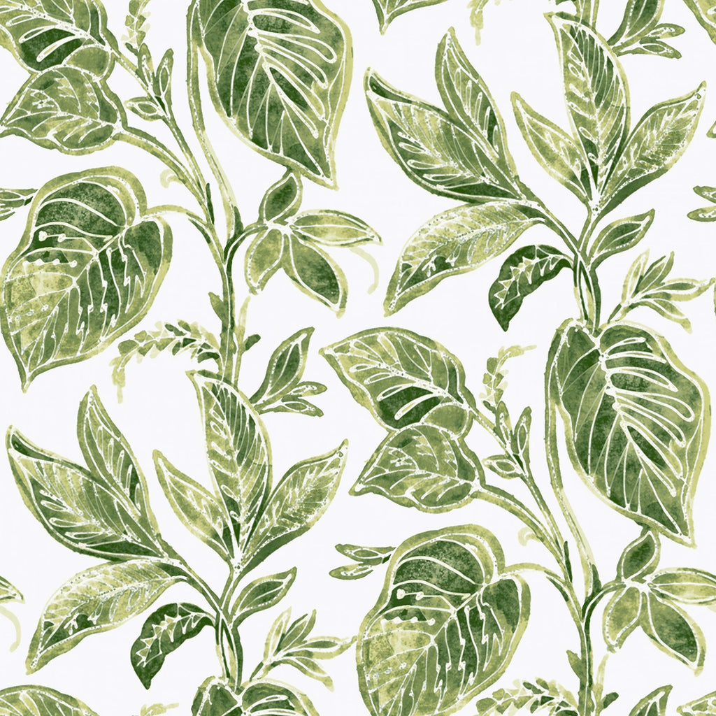Brewster Home Fashions Caryota Peel & Stick Green Wallpaper