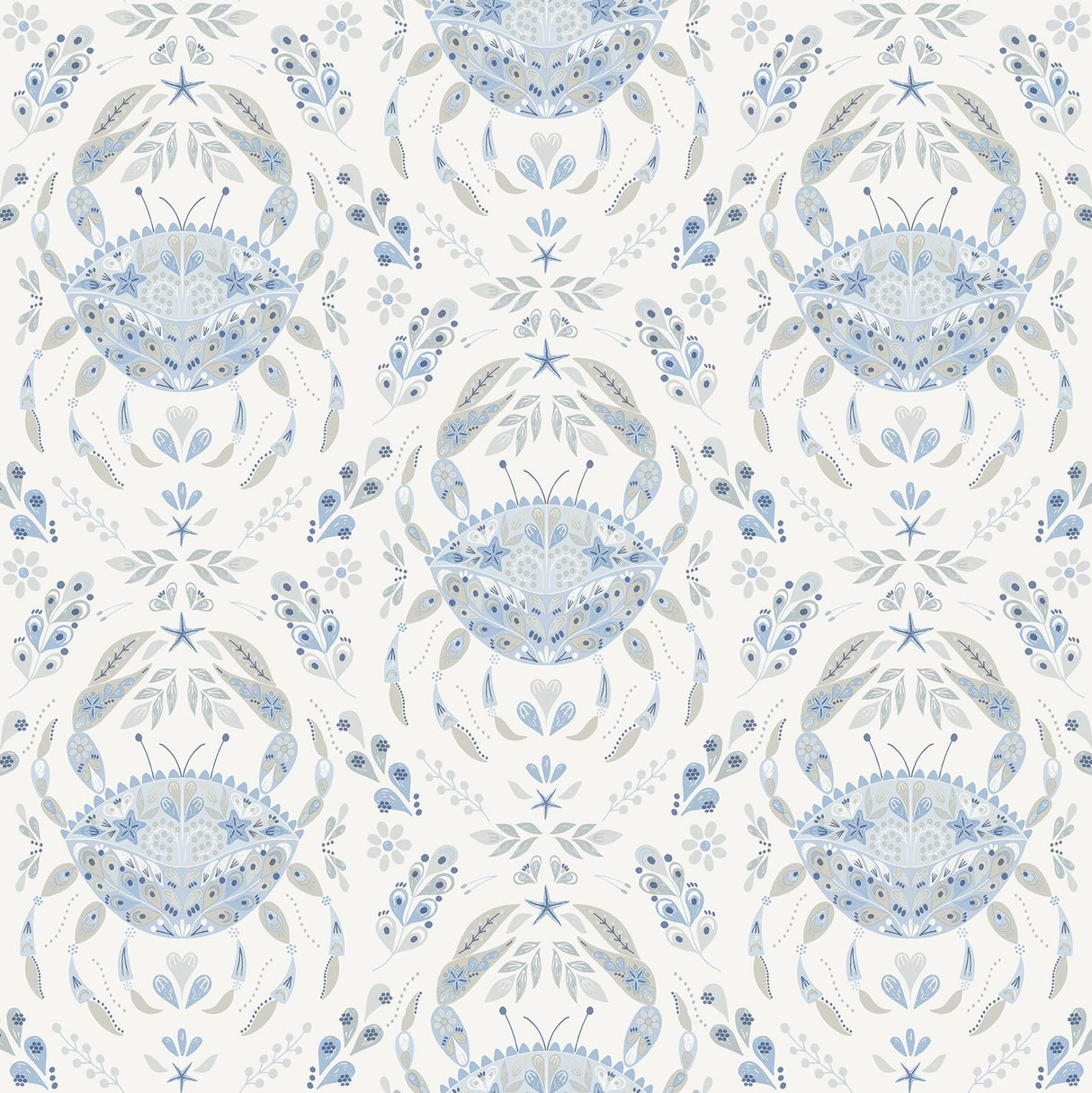 Brewster Home Fashions Blue Shellby Peel & Stick Wallpaper