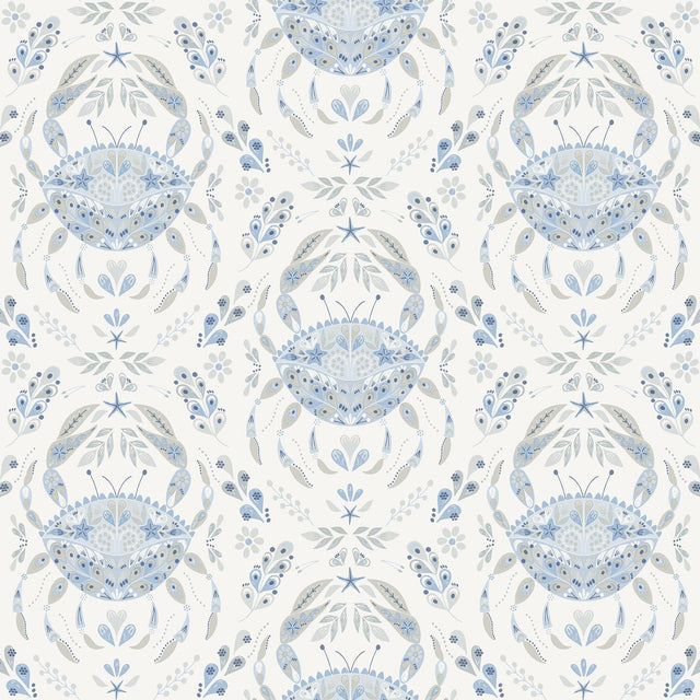 Brewster Home Fashions Blue Shellby Peel & Stick Wallpaper