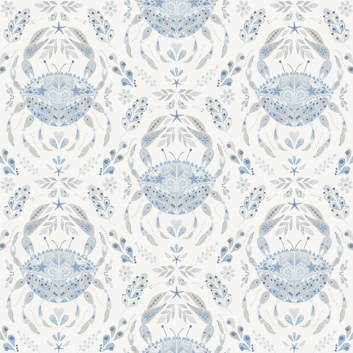 Brewster Home Fashions Shellby Peel & Stick Blue Wallpaper