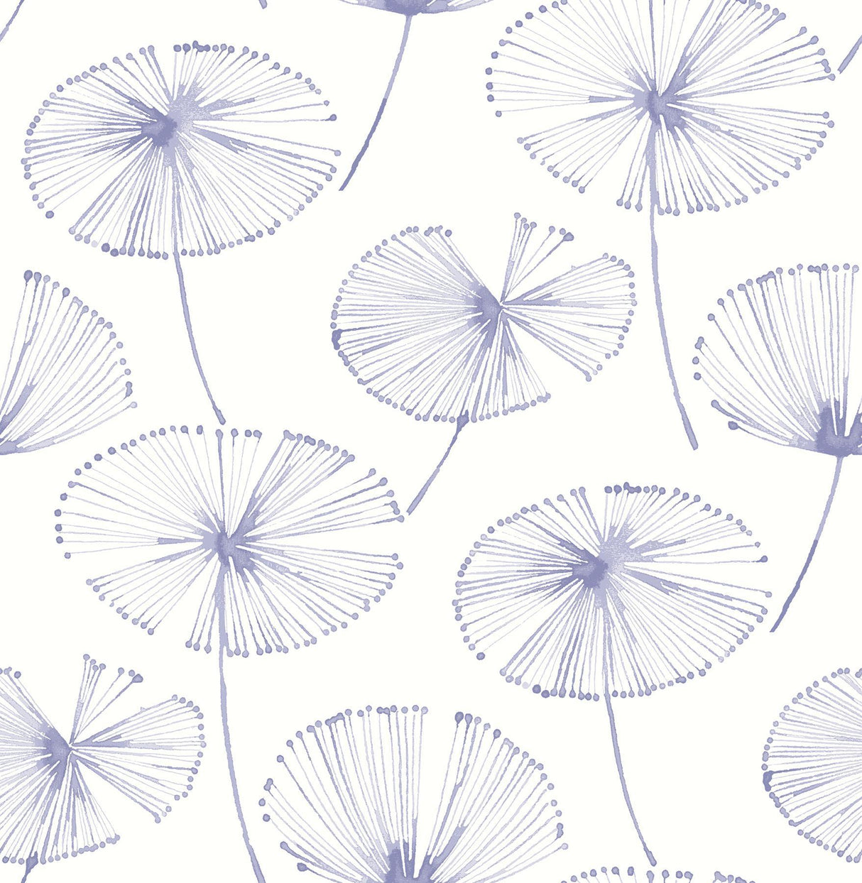 Brewster Home Fashions Periwinkle Aya Flower Peel & Stick Wallpaper