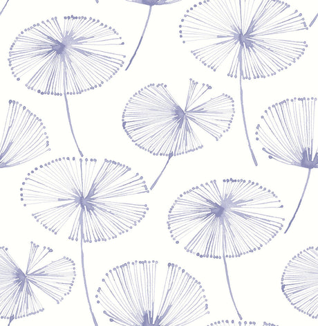Brewster Home Fashions Periwinkle Aya Flower Peel & Stick Wallpaper