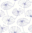 Brewster Home Fashions Periwinkle Aya Flower Peel & Stick Wallpaper