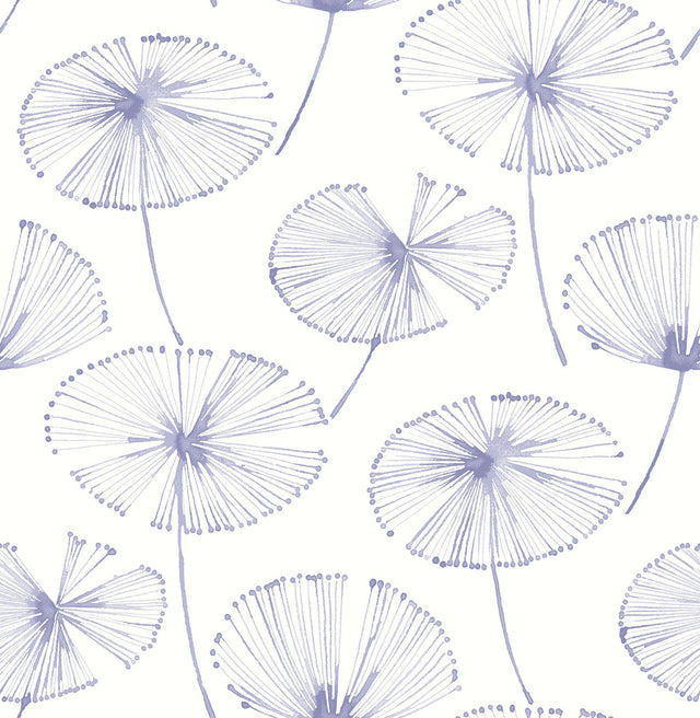 Brewster Home Fashions Periwinkle Aya Flower Peel & Stick Wallpaper