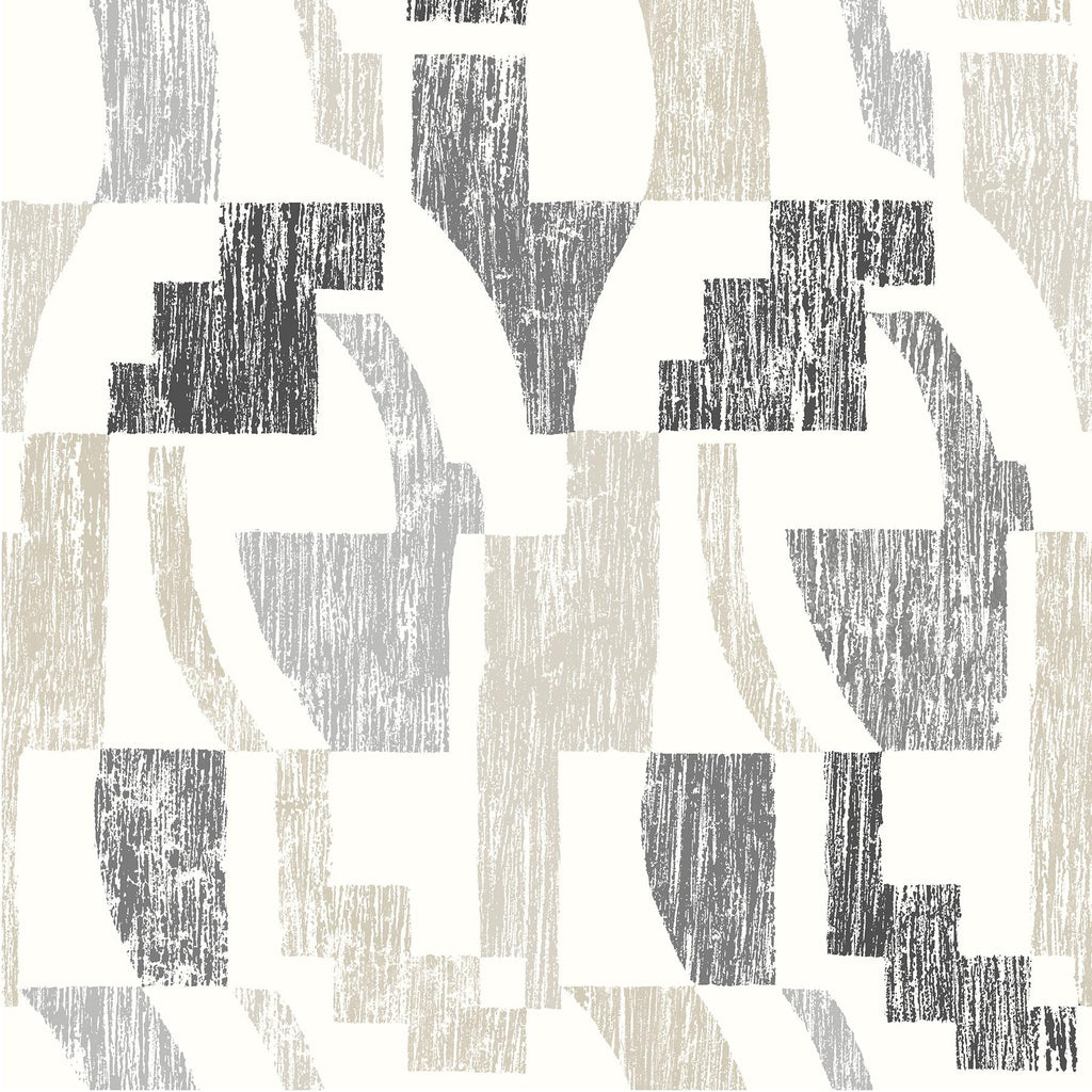 Brewster Home Fashions Lenny Geometric Peel & Stick Taupe Multi Wallpaper