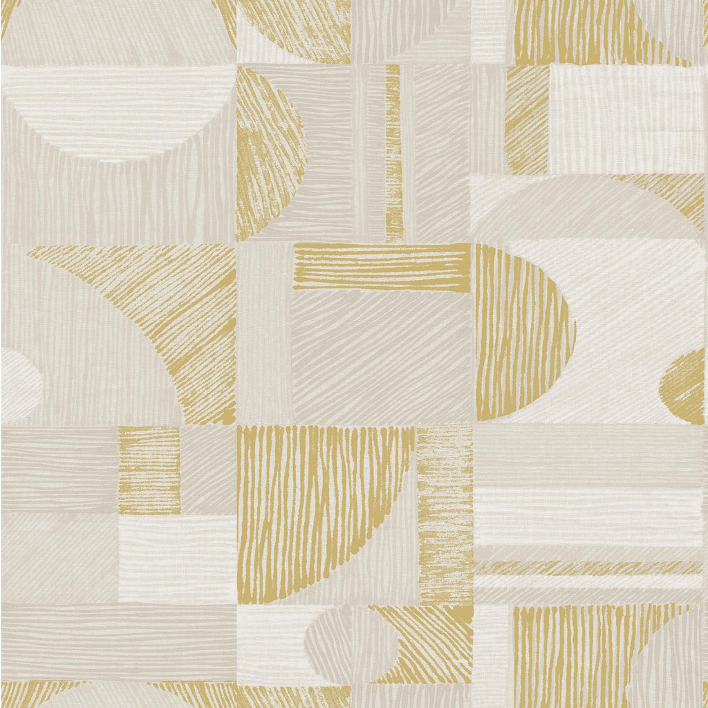 Brewster Home Fashions Gold Margo Geometric Peel & Stick Wallpaper