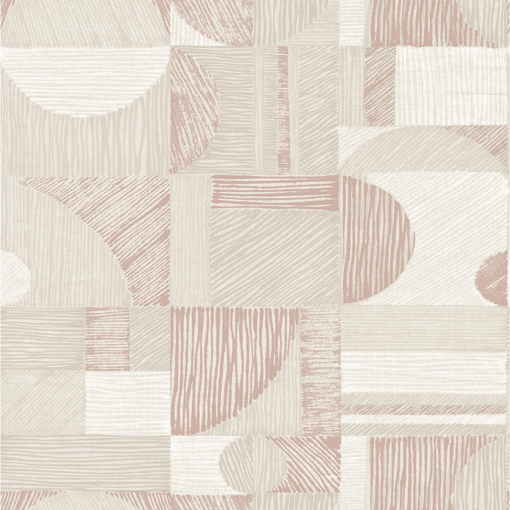 Brewster Home Fashions Rose Gold Margo Geometric Peel & Stick Wallpaper