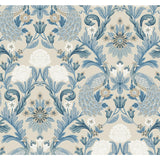 Ronald Redding Designs Plume Dynasty Neutral/Blue Wallpaper