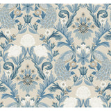 Ronald Redding Designs Plume Dynasty Neutral/Blue Wallpaper
