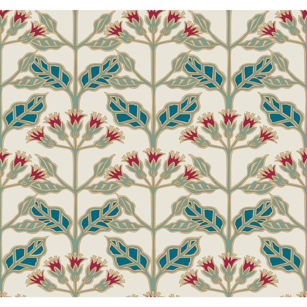 Ronald Redding Designs Tracery Blooms Cream/Multi Wallpaper