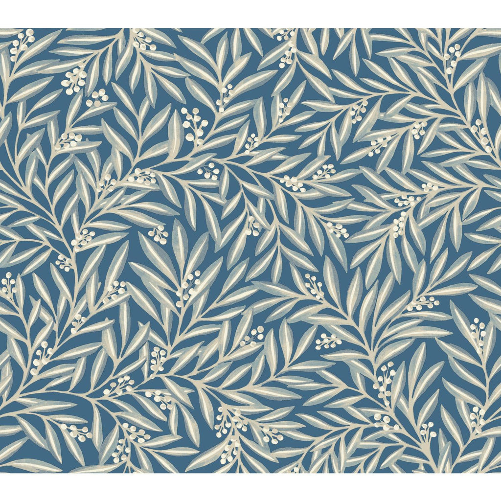 Ronald Redding Designs Rowan Dusty Blue Wallpaper
