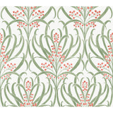 Ronald Redding Designs Calluna White/Berry Wallpaper