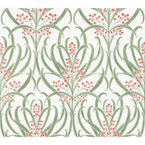 Ronald Redding Designs Calluna White/Berry Wallpaper