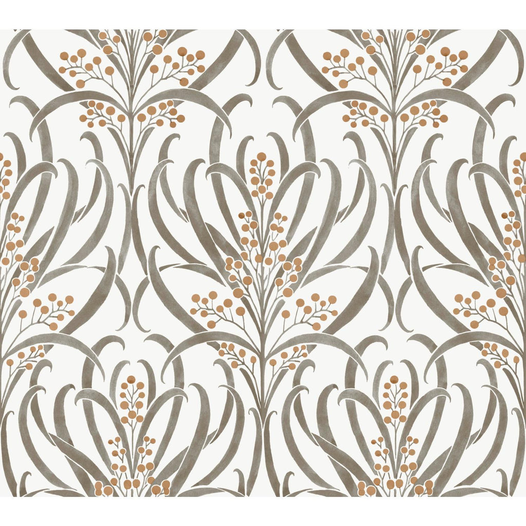 Ronald Redding Designs Calluna White/Taupe Wallpaper