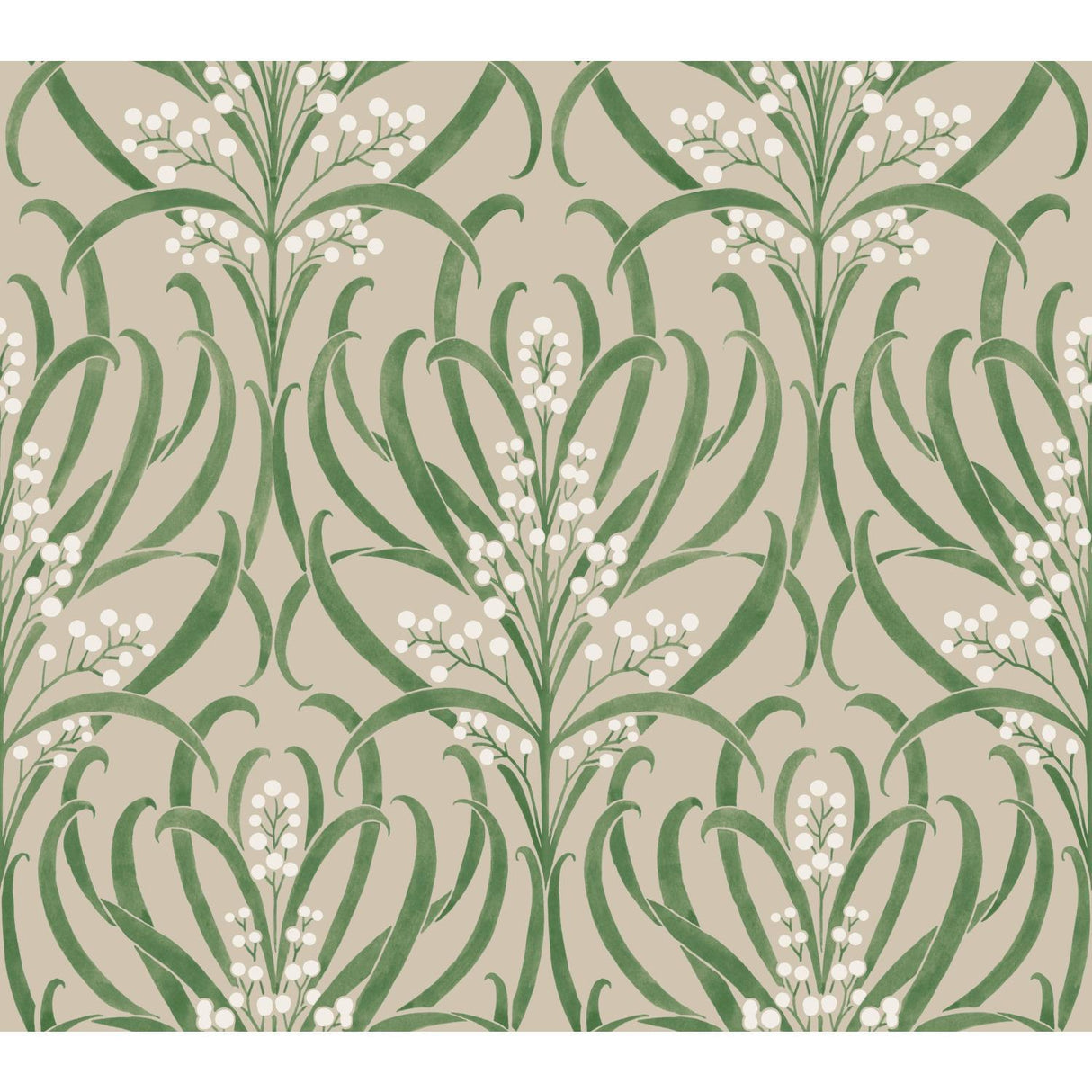 Ronald Redding Designs Calluna Linen/White Wallpaper
