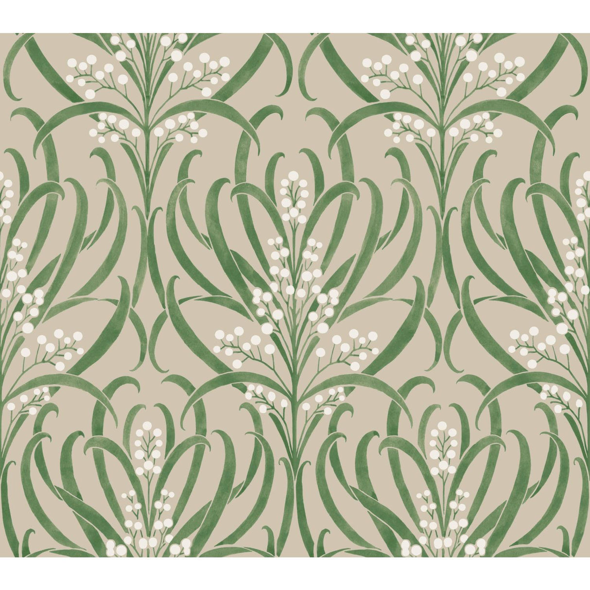 Ronald Redding Designs Calluna Linen/White Wallpaper