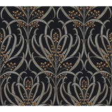 Ronald Redding Designs Calluna Black/Gold Wallpaper
