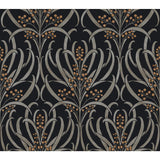 Ronald Redding Designs Calluna Black/Gold Wallpaper