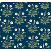 Ronald Redding Designs Meadow Flowers Navy/White Wallpaper