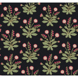 Ronald Redding Designs Meadow Flowers Black/Rose Wallpaper