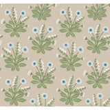 Ronald Redding Designs Meadow Flowers Linen/Blue Wallpaper